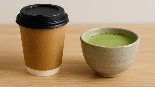 Matcha oder Kaffe
