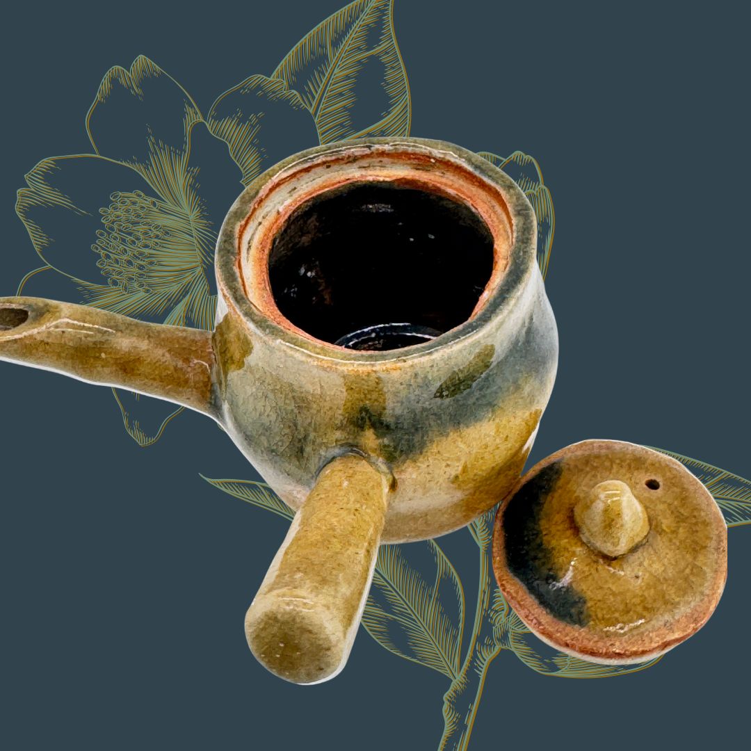 Handgefertigte Noyaki-Kyusu – rustikale japanische Teekanne | Unikat