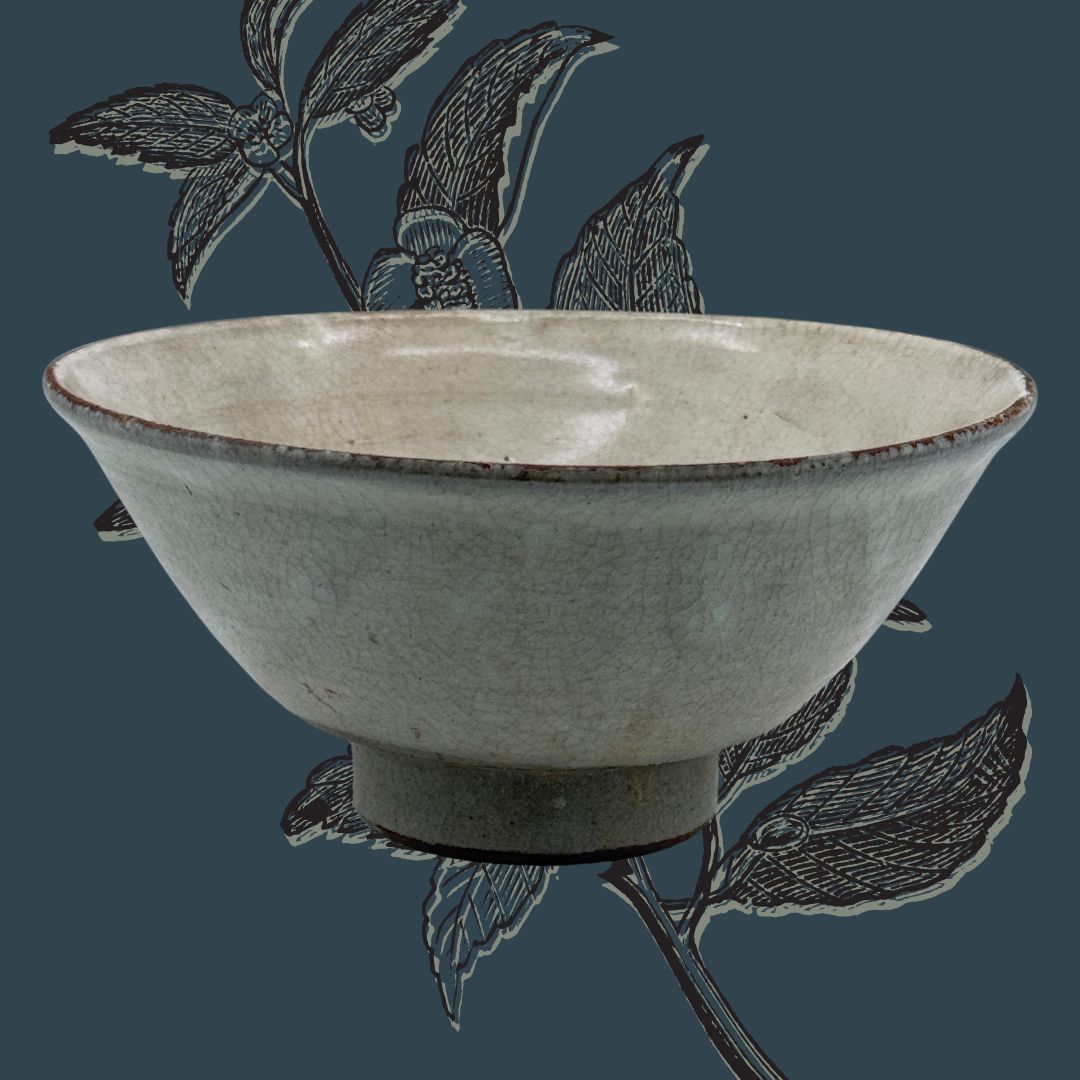 Japanische Kohiki Matcha-Schale – Asahi-gata Chawan aus Mino