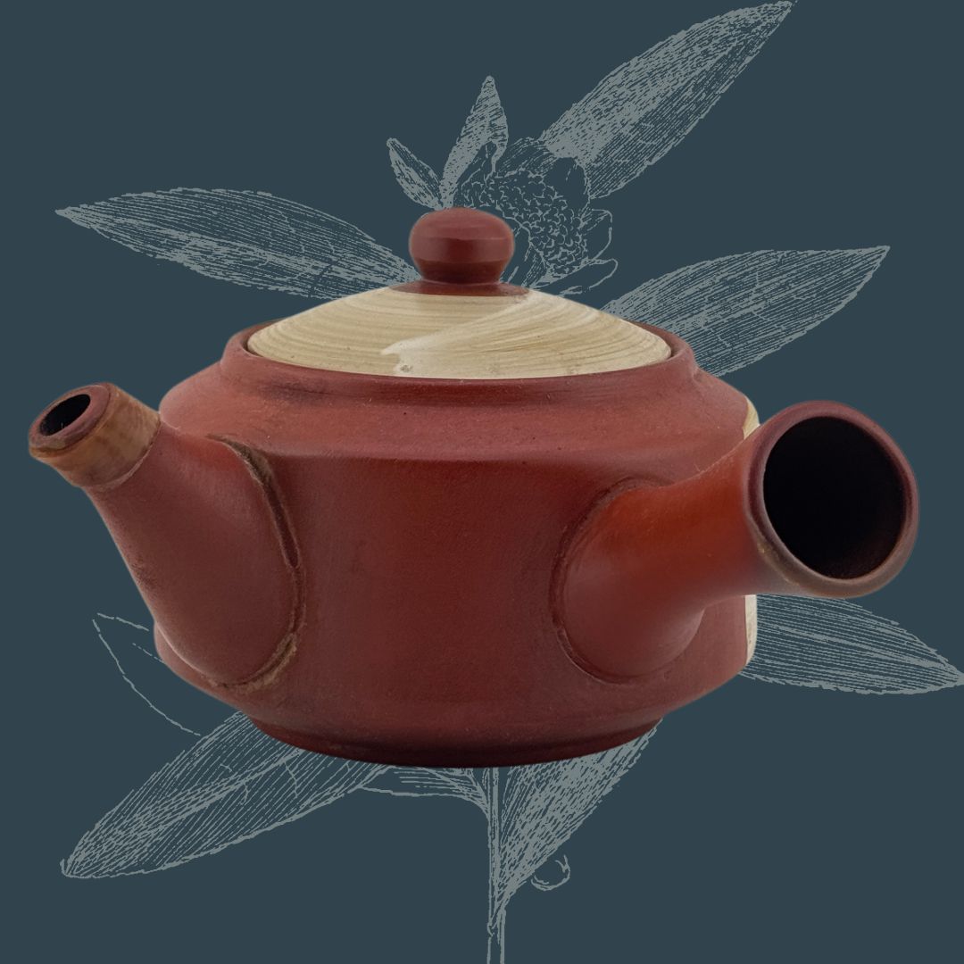 Japanische Kyusu – Seitengriffkanne aus Tokoname-Ton