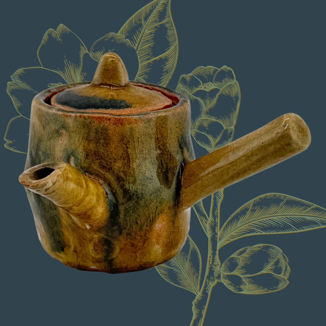 Handgefertigte Noyaki-Kyusu – rustikale japanische Teekanne | Unikat