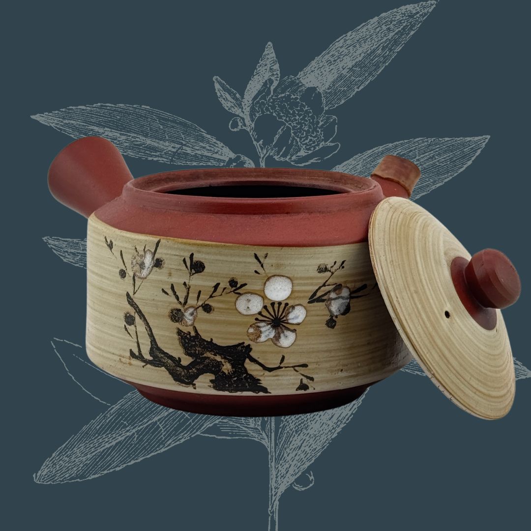 Japanische Kyusu – Seitengriffkanne aus Tokoname-Ton