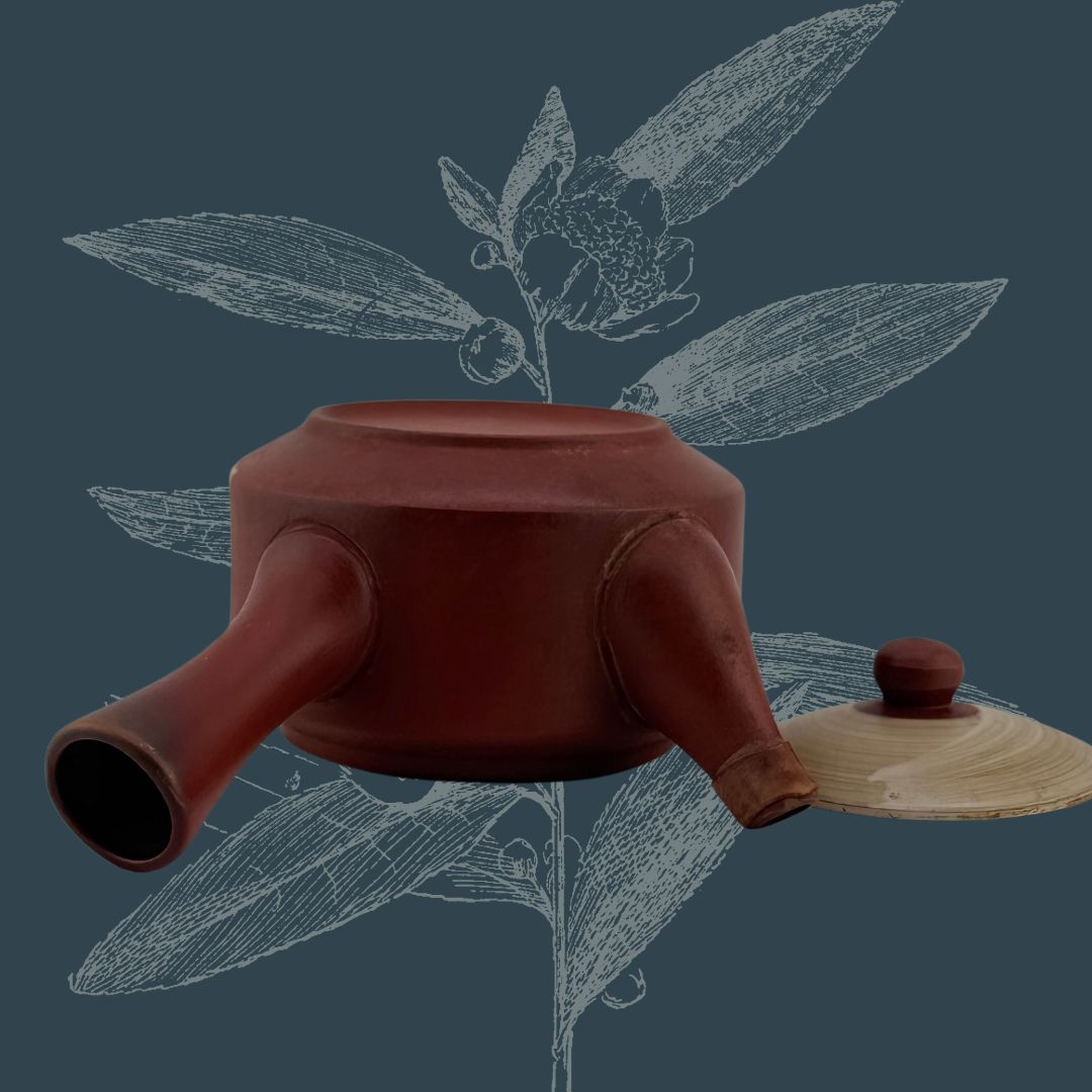 Japanische Kyusu – Seitengriffkanne aus Tokoname-Ton