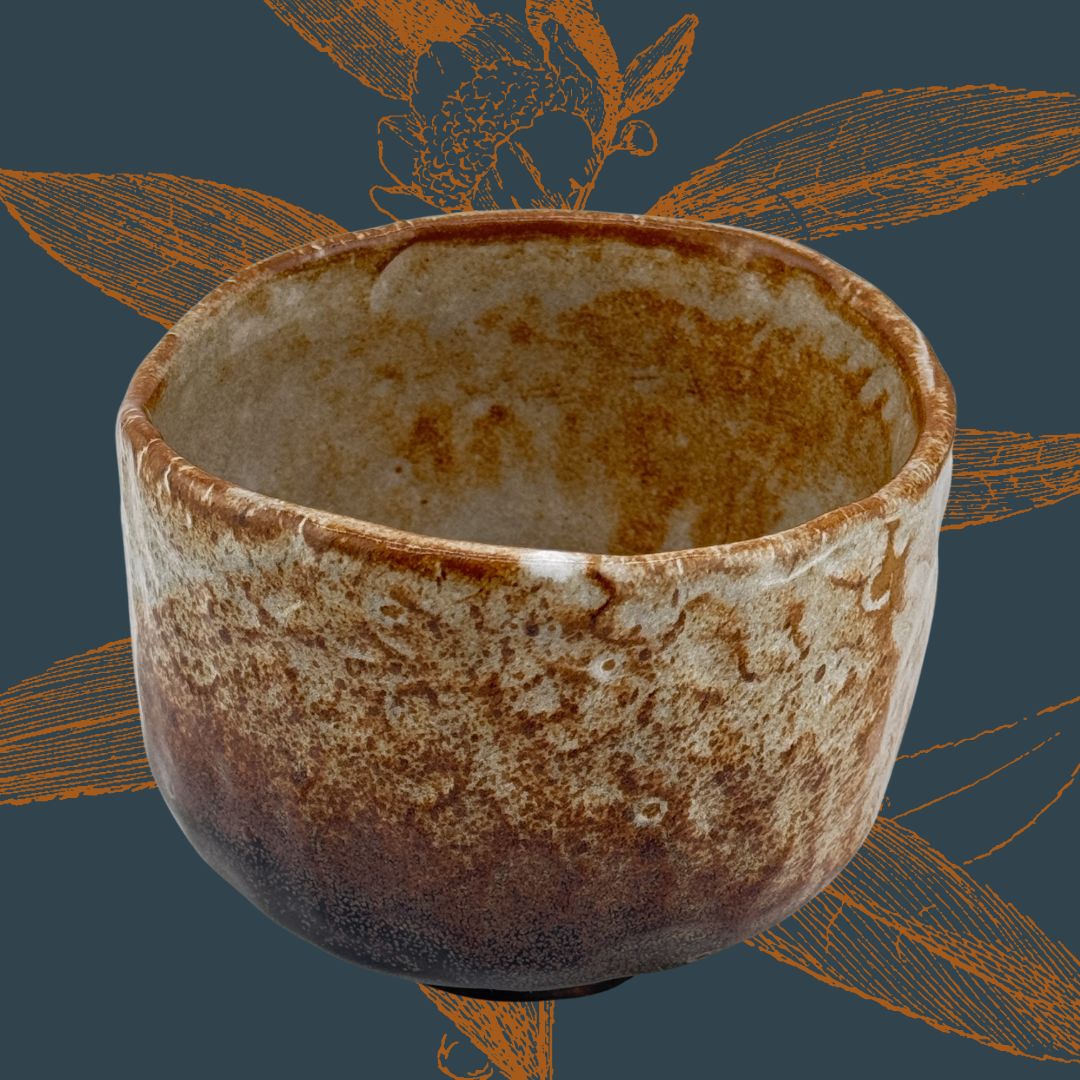 Matcha Schale Chawan – Hagi-Stil, handgemacht, signiert
