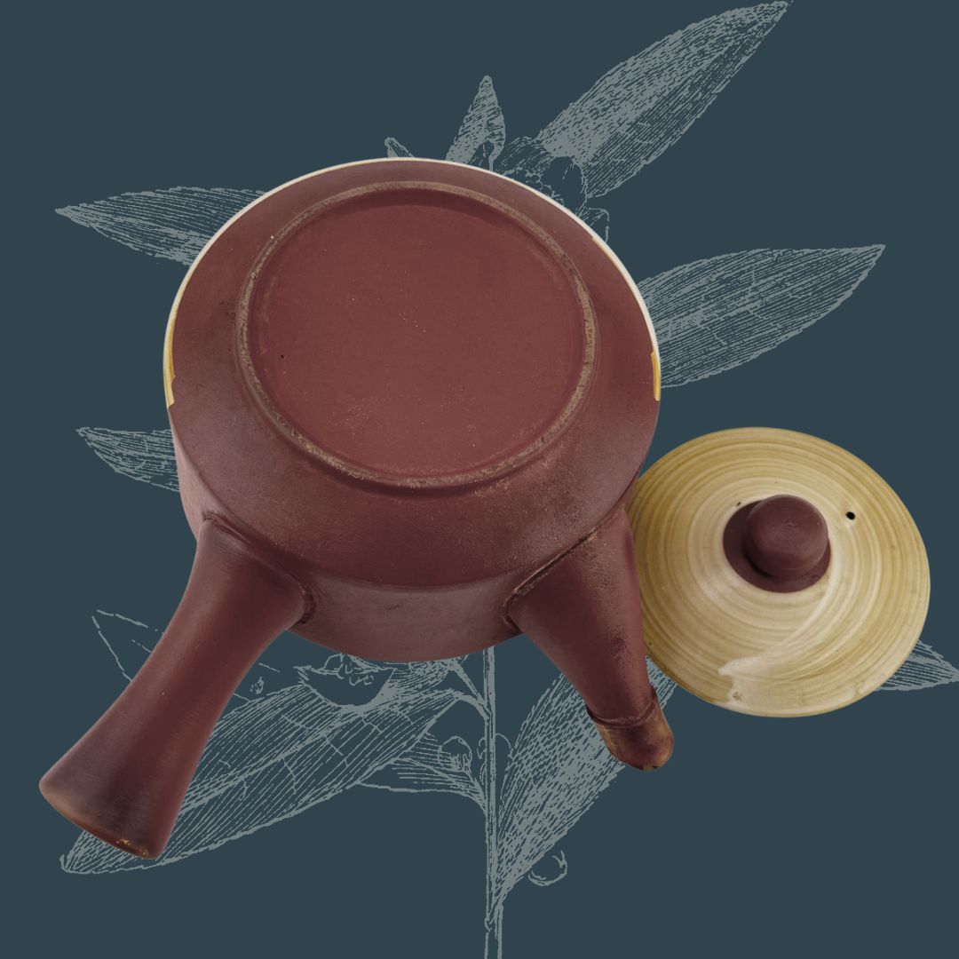 Japanische Kyusu – Seitengriffkanne aus Tokoname-Ton