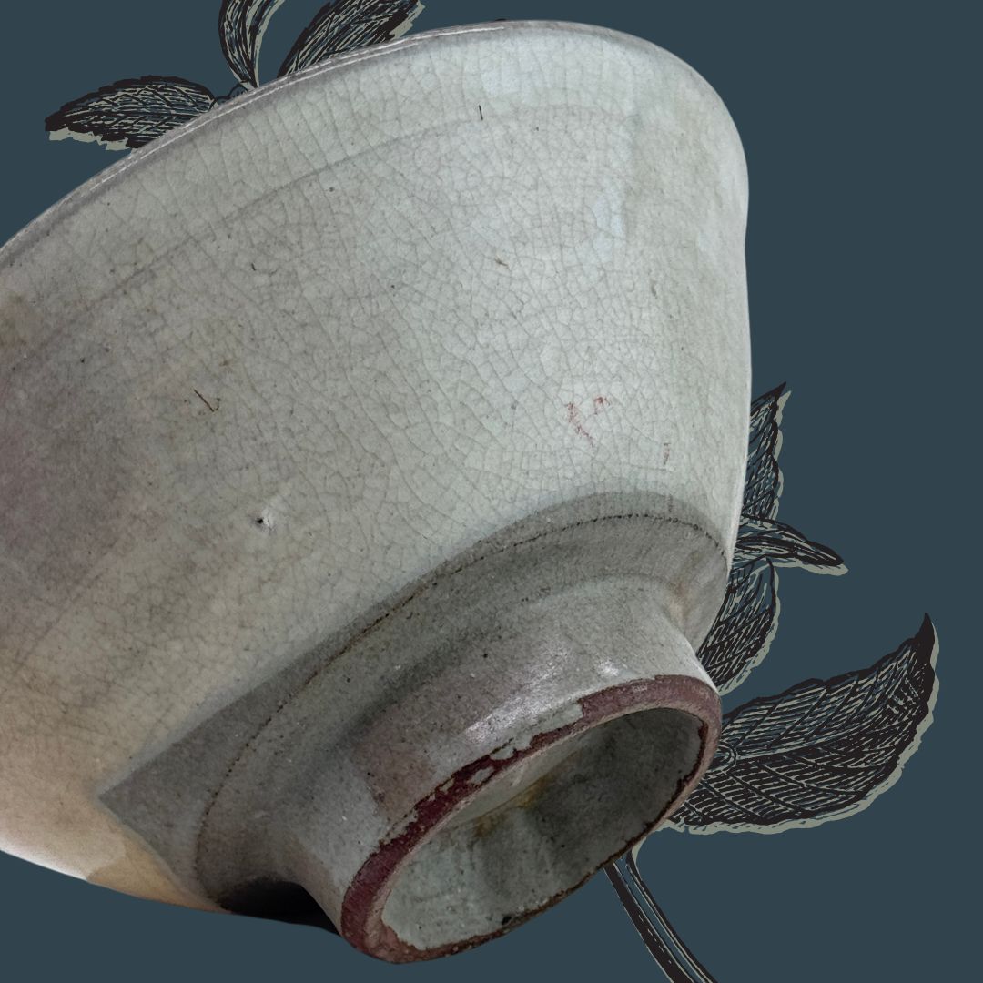 Japanische Kohiki Matcha-Schale – Asahi-gata Chawan aus Mino