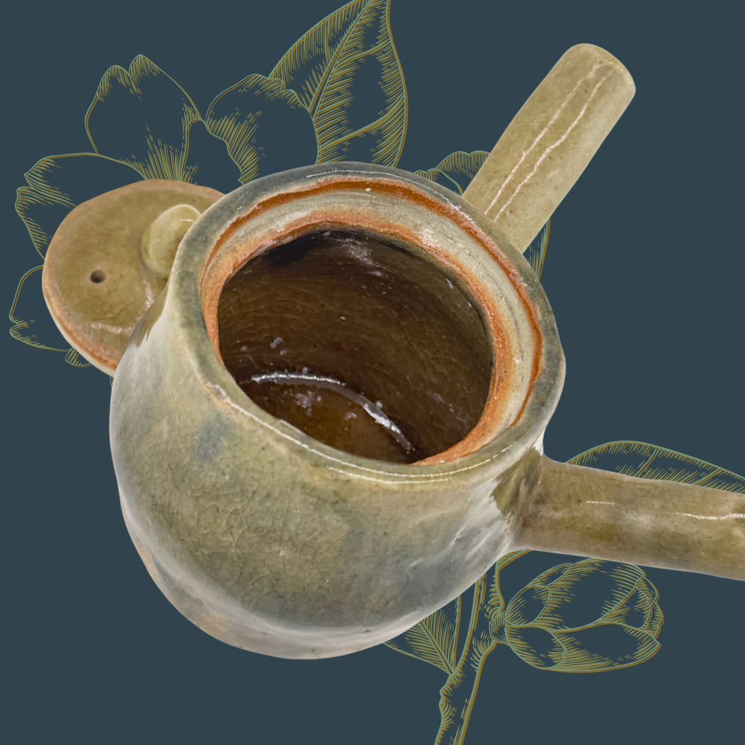 Handgefertigte Noyaki-Kyusu – rustikale japanische Teekanne | Unikat