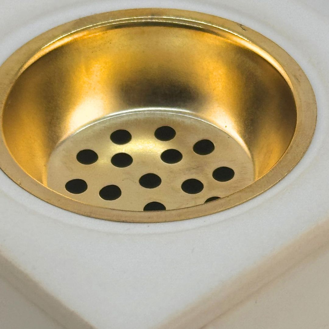 Weihrauchbrenner Räucherstövchen aus Keramik mit Metalleinsatz