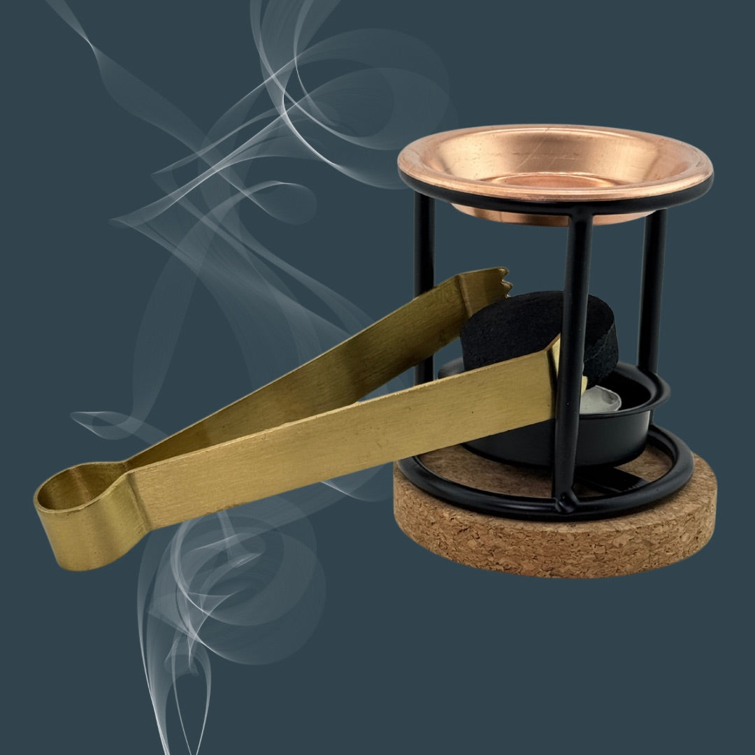 Räucherzange aus Messing – Handgefertigte Zange für Kohle & Harze