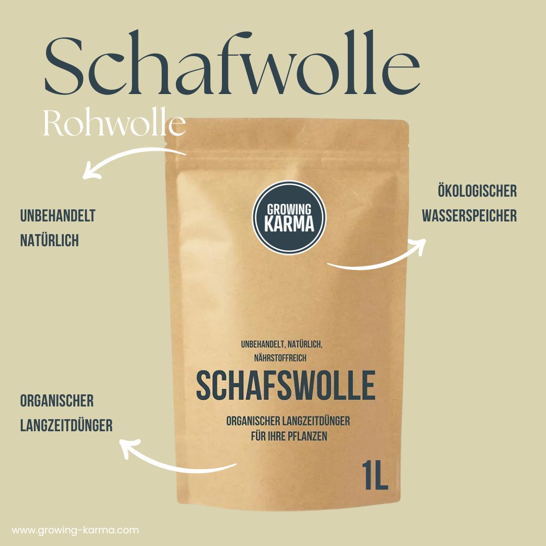Schafsrohwolle als Dünger für deine Pflanzen von Growing Karma