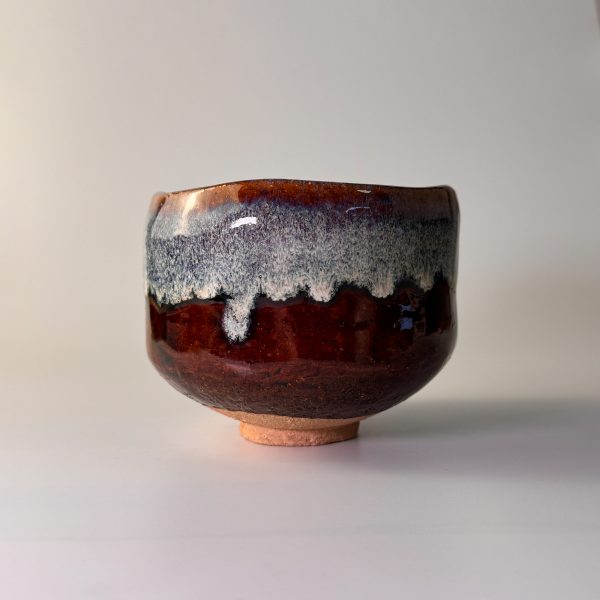 Matcha Schale Han tsutsu-gata – Raku Bernstein Chawan aus Japan