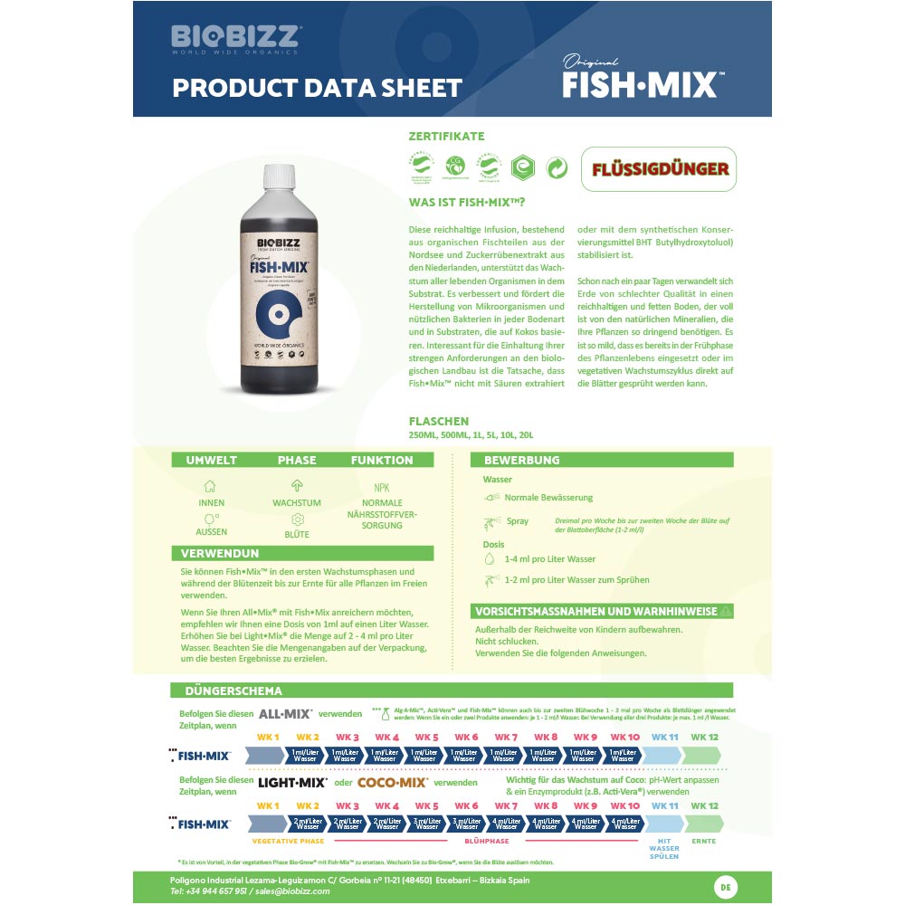 Produktinformation Biobizz Fishmix