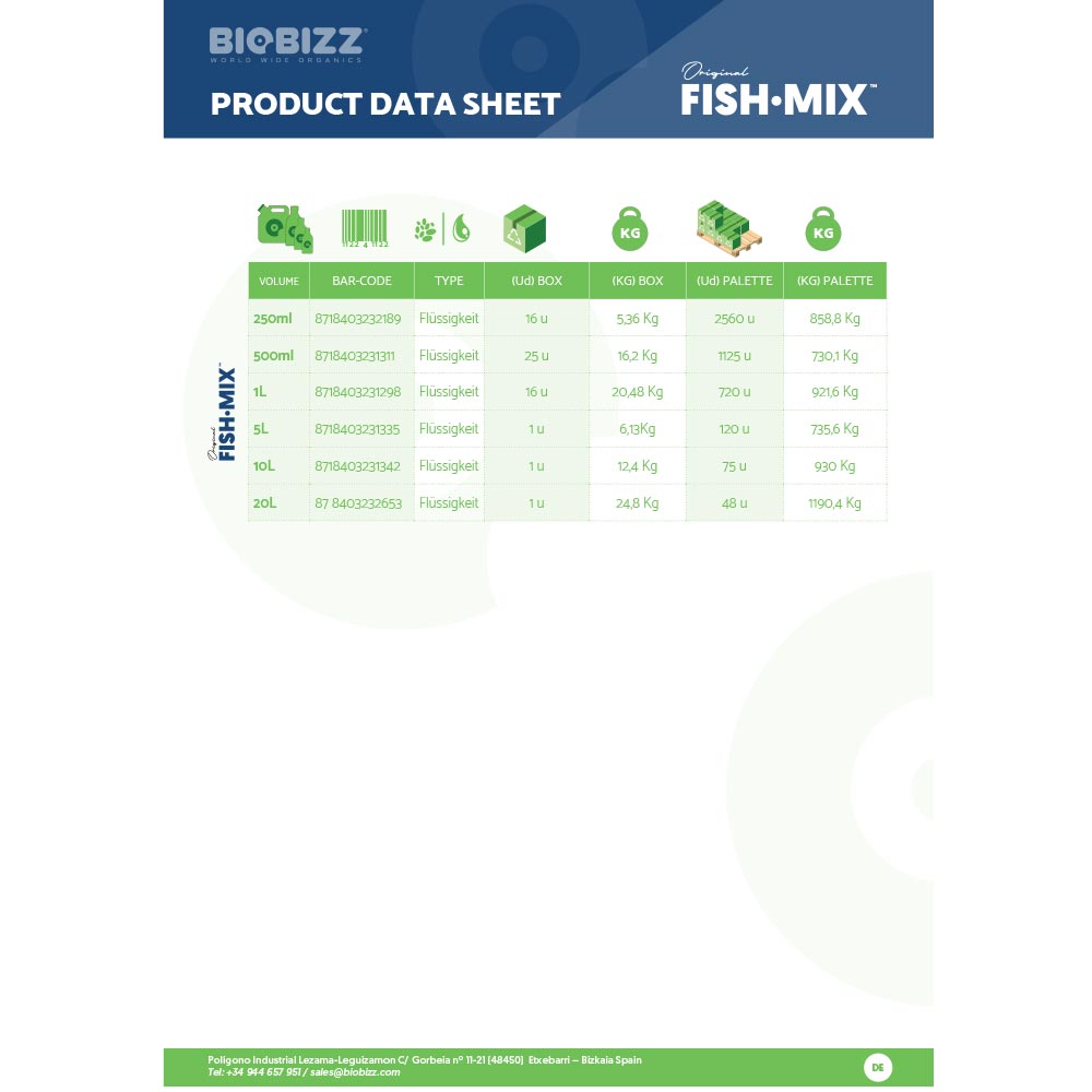 Produktinformation Fish-Mix Biobizz