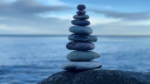 Zen Steine Meer Tee