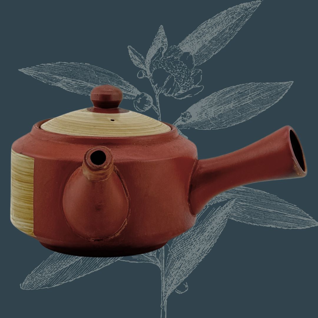 Japanische Kyusu – Seitengriffkanne aus Tokoname-Ton