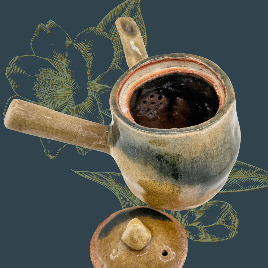 Handgefertigte Noyaki-Kyusu – rustikale japanische Teekanne | Unikat