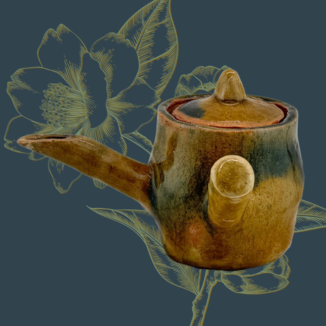 Handgefertigte Noyaki-Kyusu – rustikale japanische Teekanne | Unikat