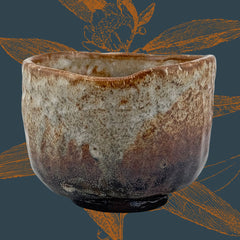 Japanische Matcha-Schale im Stil traditioneller Raku-Ästhetik (楽茶碗) – Ansicht 1