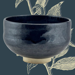 Handgefertigte Schwarze Matcha-Schale, Tenmoku-Stil – Ansicht 1