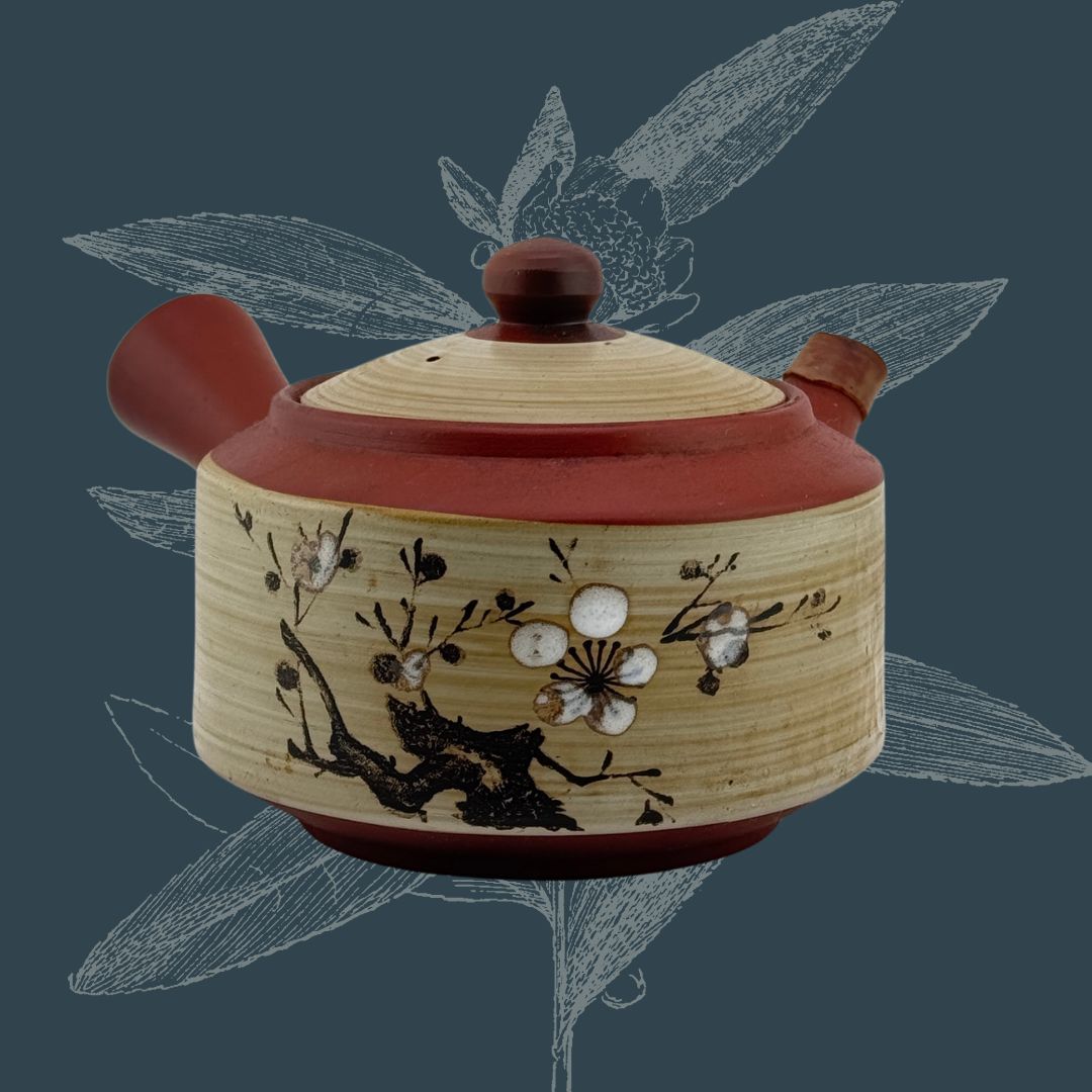 Japanische Kyusu – Seitengriffkanne aus Tokoname-Ton