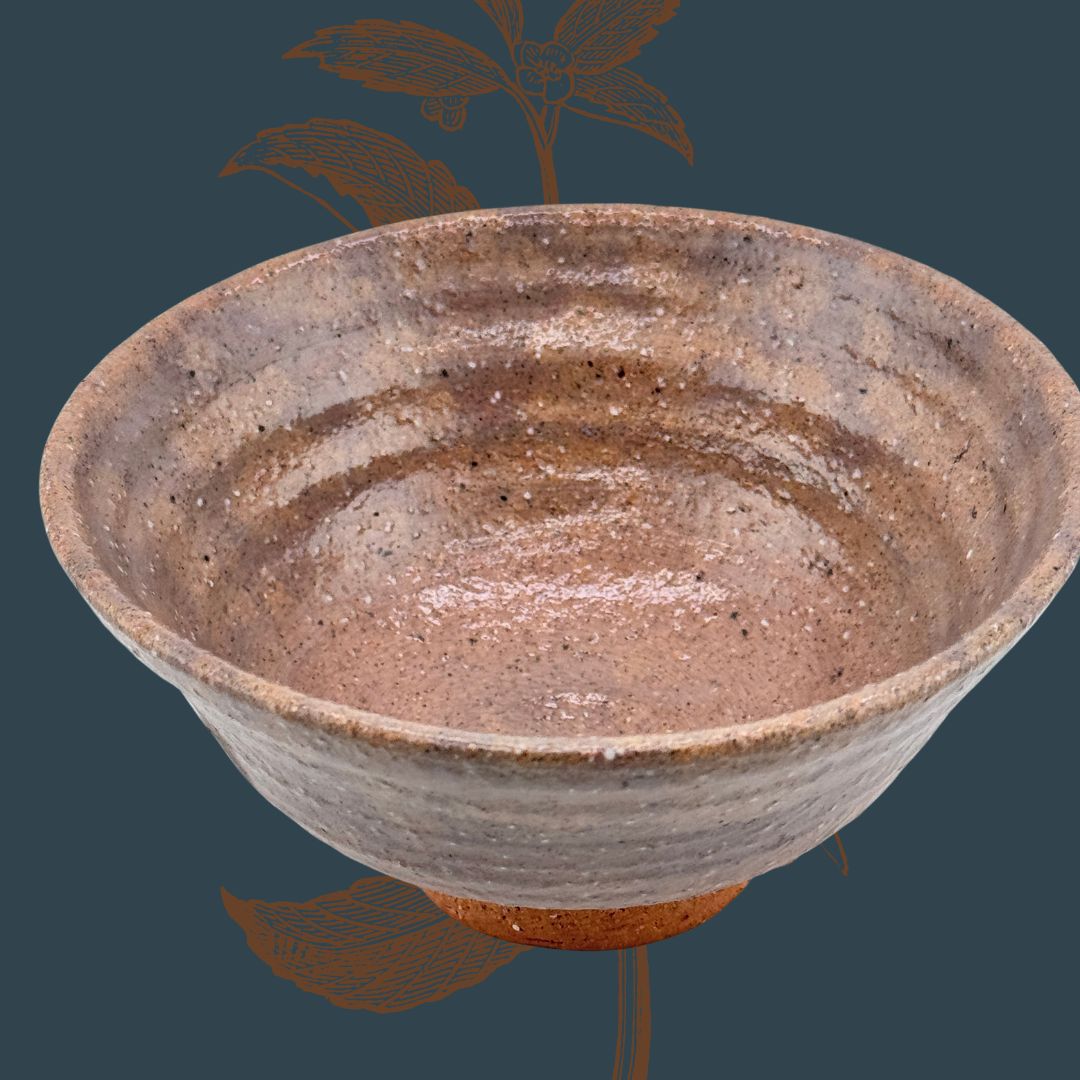 Matcha-Schale Chawan –  Ido-gata, Holzbrand, signiert, handgedreht