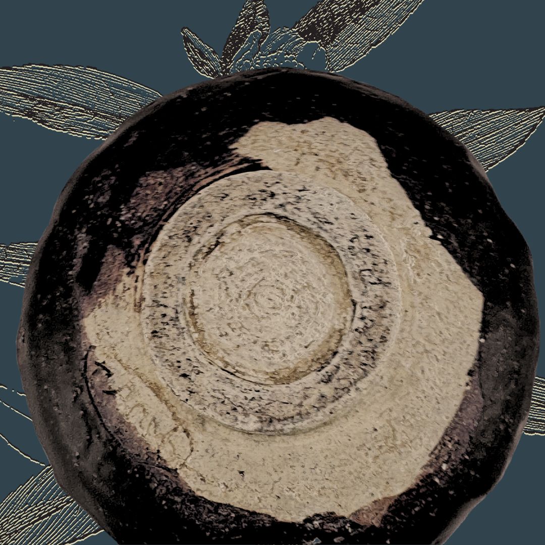 Schwarze Raku Matcha Schale – handgefertigte 黒楽茶碗 aus Japan