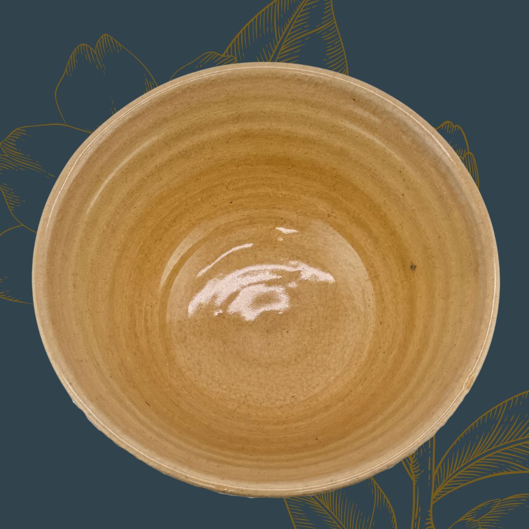 Japanische Matcha Schale Han-nari (半なり) – Warme Mino-yaki Keramik aus Gifu