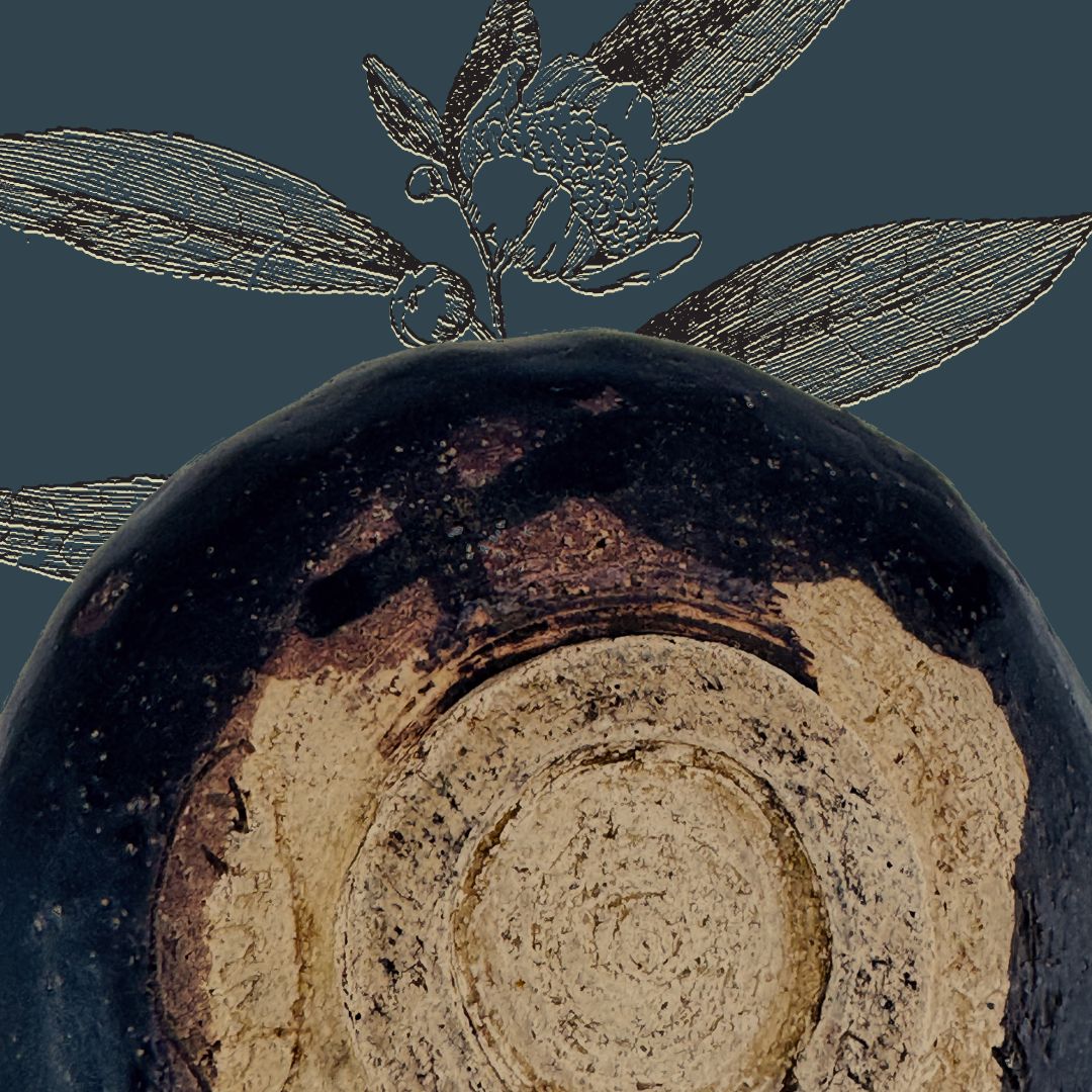 Schwarze Raku Matcha Schale – handgefertigte 黒楽茶碗 aus Japan