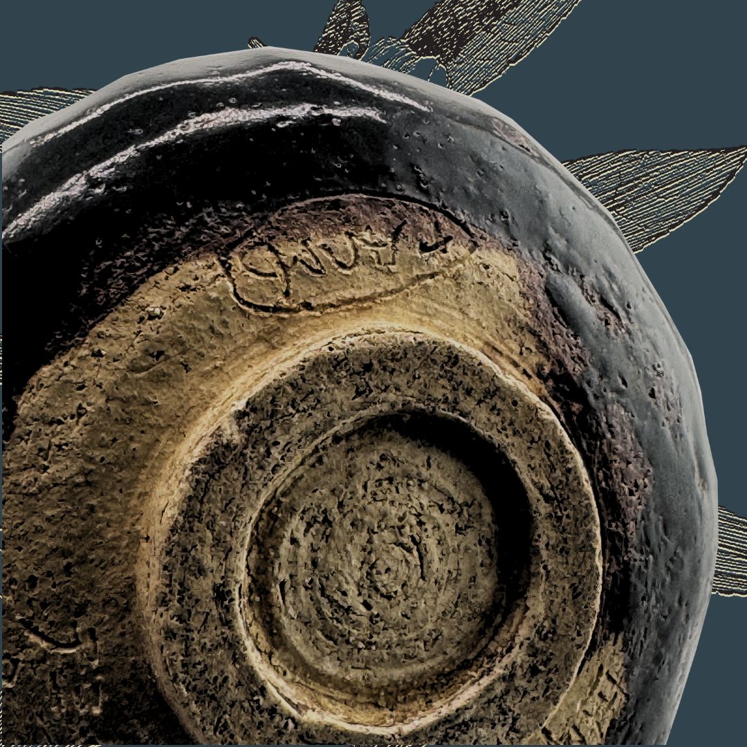 Schwarze Raku Matcha Schale – handgefertigte 黒楽茶碗 aus Japan