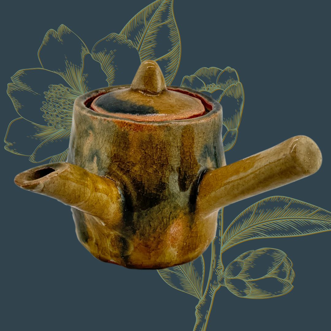 Handgefertigte Noyaki-Kyusu – rustikale japanische Teekanne | Unikat