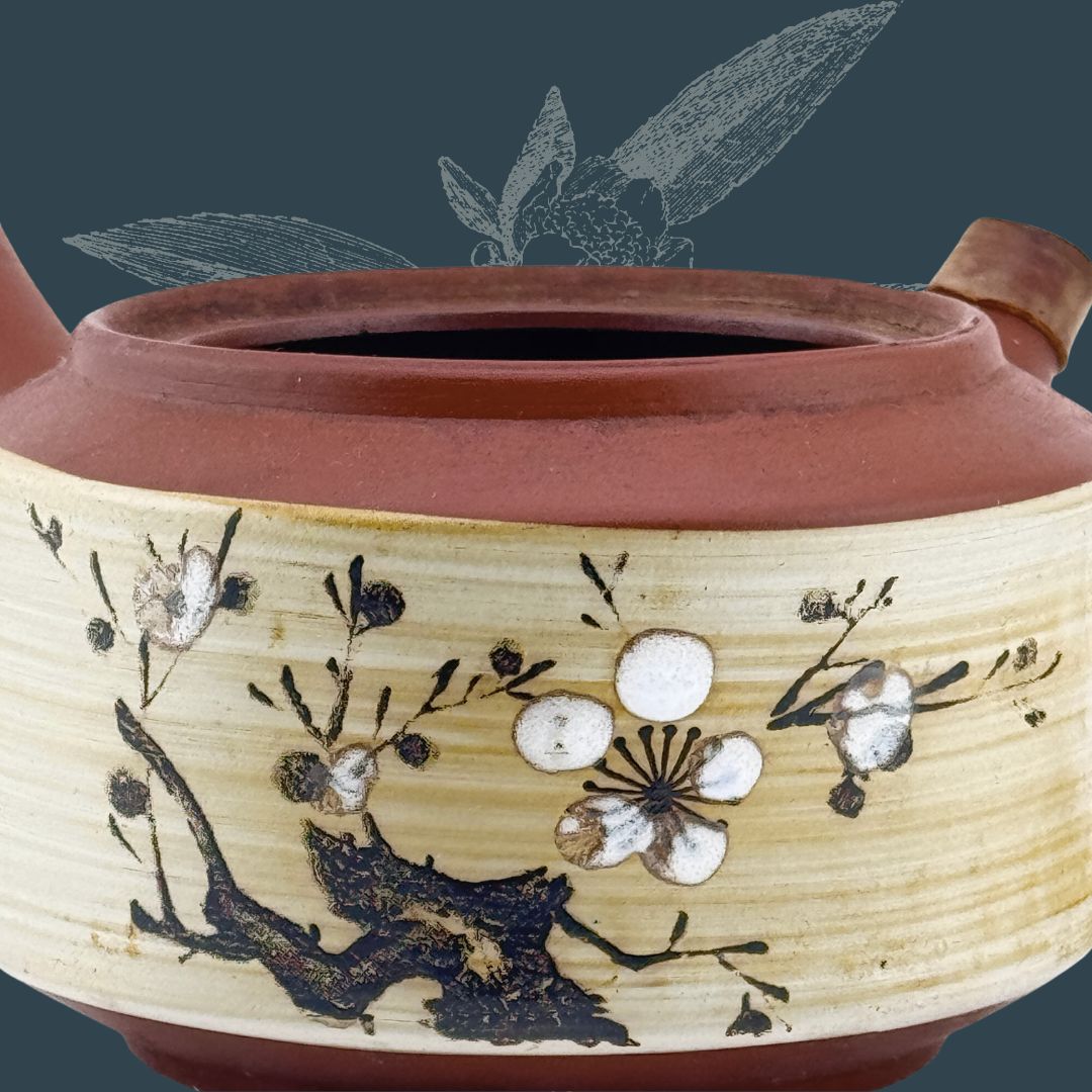 Japanische Kyusu – Seitengriffkanne aus Tokoname-Ton