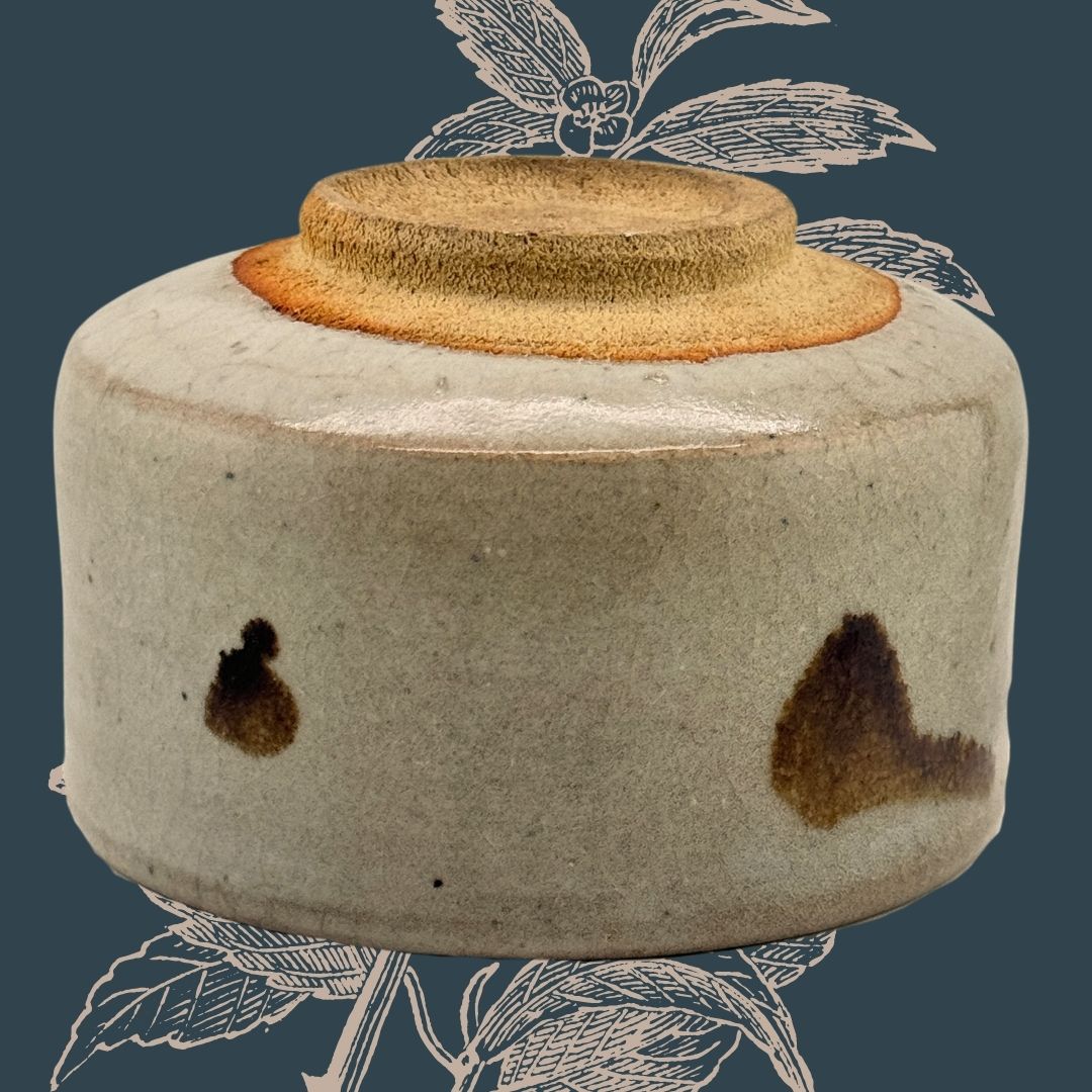 Hagi-yaki Matcha Schale - Handgefertigte Chawan in Tsutsu-Form