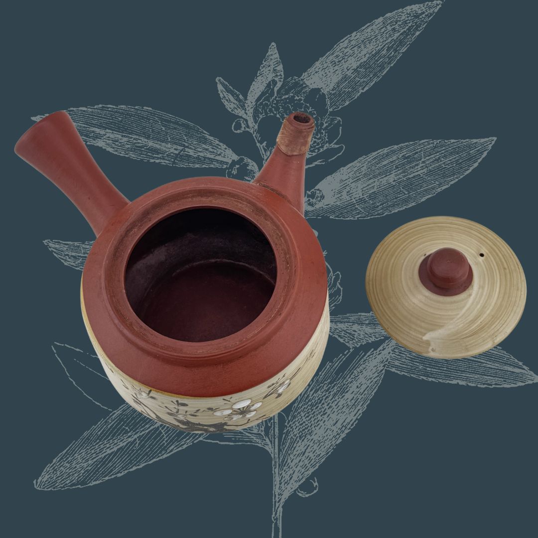 Japanische Kyusu – Seitengriffkanne aus Tokoname-Ton