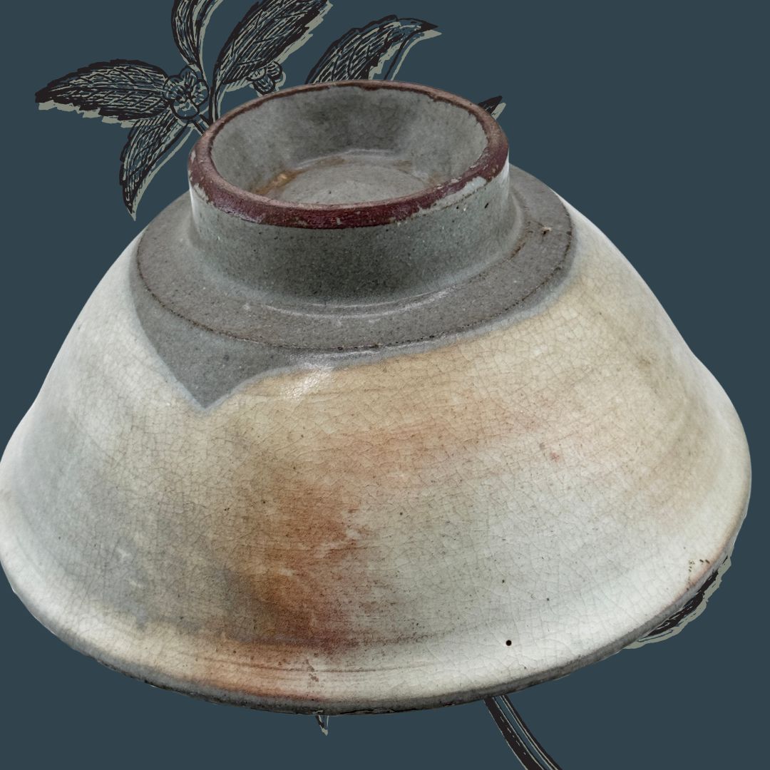 Japanische Kohiki Matcha-Schale – Asahi-gata Chawan aus Mino