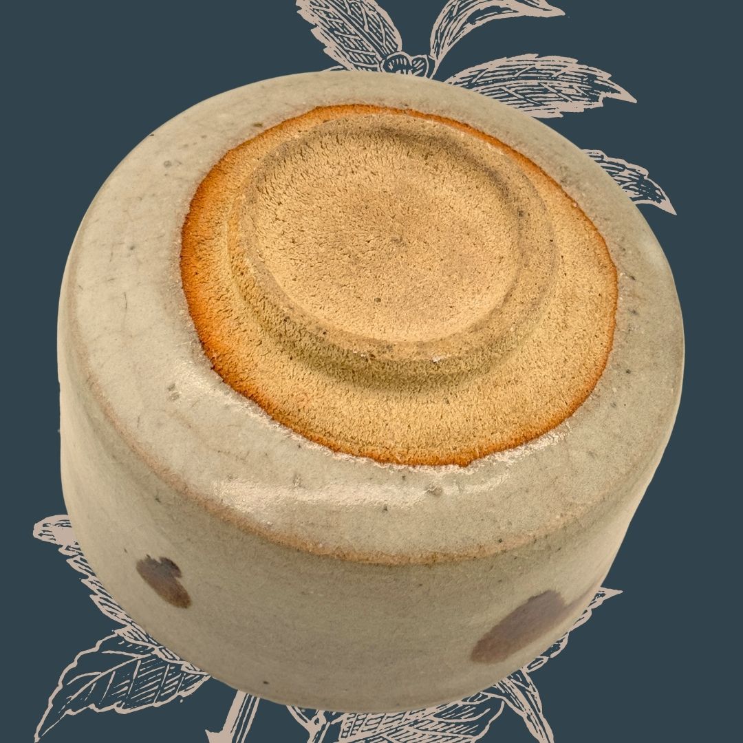 Hagi-yaki Matcha Schale - Handgefertigte Chawan in Tsutsu-Form