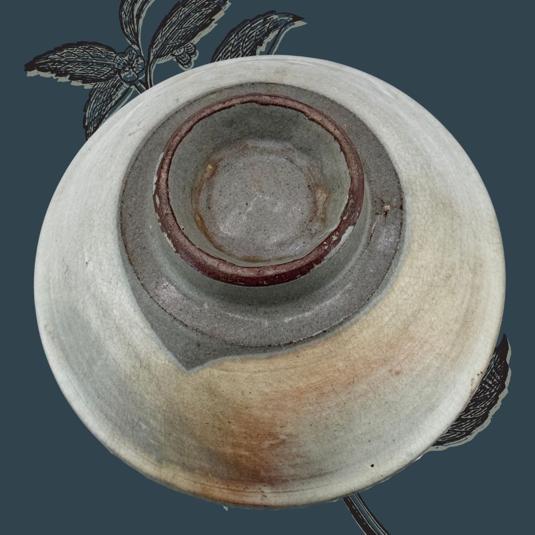 Japanische Kohiki Matcha-Schale – Asahi-gata Chawan aus Mino