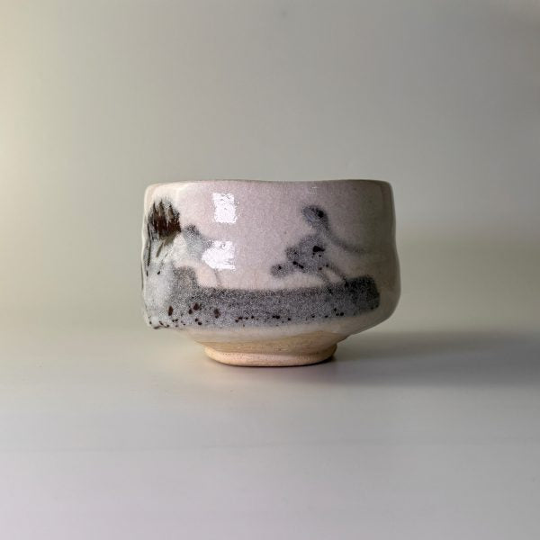 Original Japanische Matcha Teeschale - Han tsutsu-gata - Momoyama